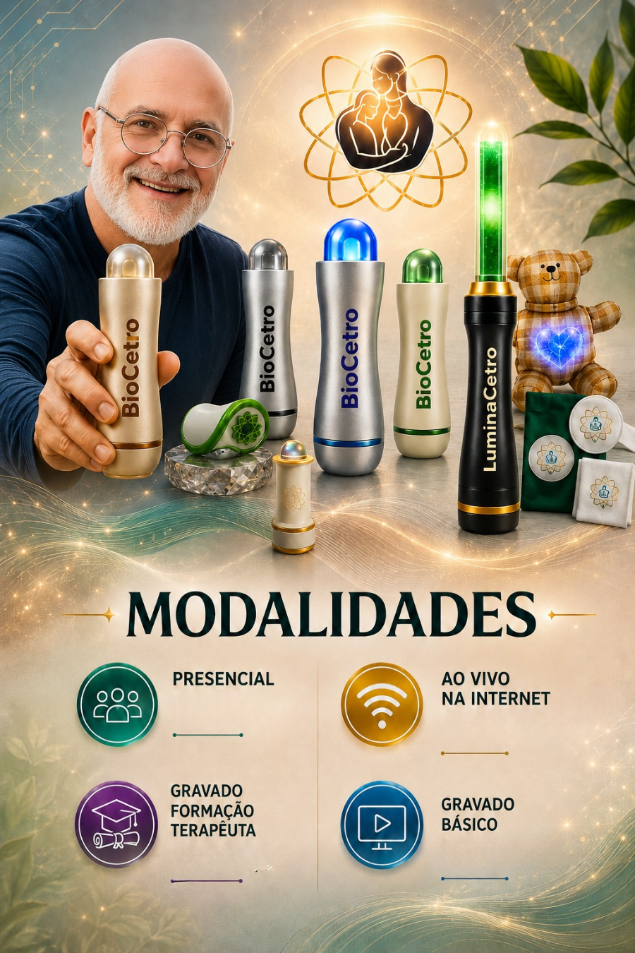 Modalidades dos Cursos BioCetro — Presencial, Ao Vivo e Gravado